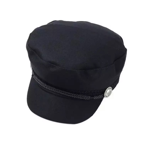 New! Black Newsboy Cap - Picture 3 of 8